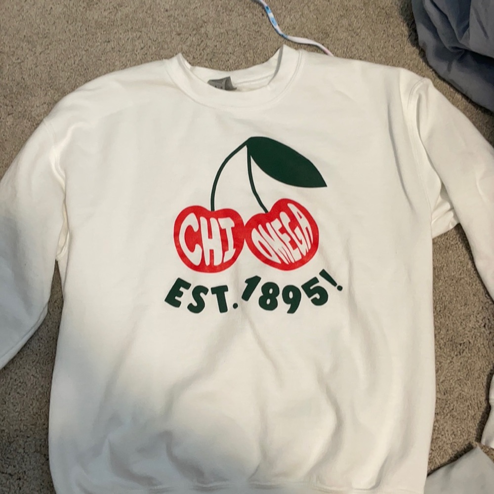 Chi Omega Cherry CrewNeck
